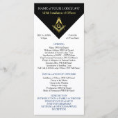 Black Gold Masonic Installation Program Sjabloon (Voorkant)