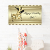 Black Gold Masquerade Party Spandoek (Insitu)