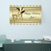 Black Gold Masquerade Party Spandoek (Beurs)