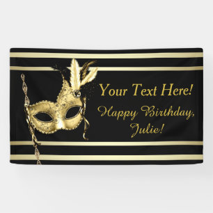 Black Gold Masquerade Party Spandoek