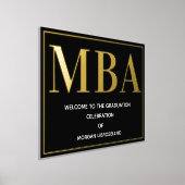 Black Gold MBA Afstuderen Welkom Folie Afdrukken (Laagn)