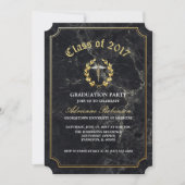 Black Gold Med School Uitnodiging voor afstudeerfe (Voorkant)