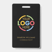 Black Gold-medewerker met aangepaste zakelijke Log Badge (Achterkant)