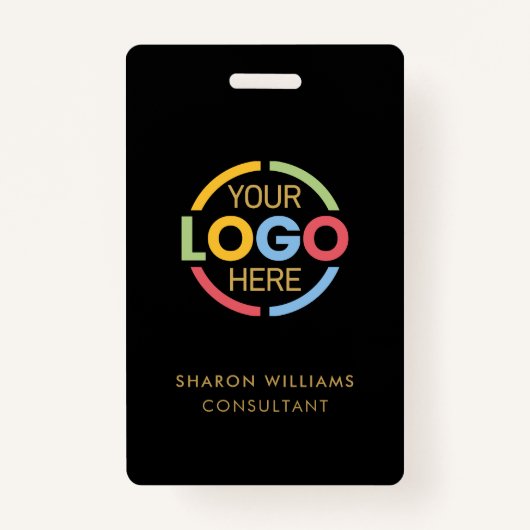 Black Gold-medewerker met aangepaste zakelijke Log Badge (Voorkant)