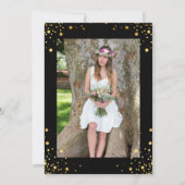 Black Gold Medical Nursing School Graduparty Kaart (Achterkant)