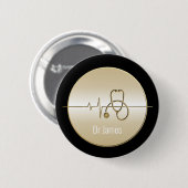 Black Gold Medical Stethoscoop hartslag Ronde Button 5,7 Cm (Voorkant /achterkant)