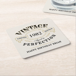 Black Gold met perfecte verjaardag Kartonnen Onderzetters