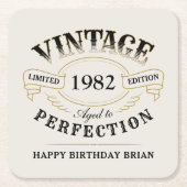 Black Gold  met perfecte verjaardag Kartonnen Onderzetters (Voorkant)