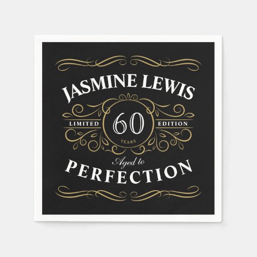 Black Gold  met perfecte verjaardag Servet (Voorkant)