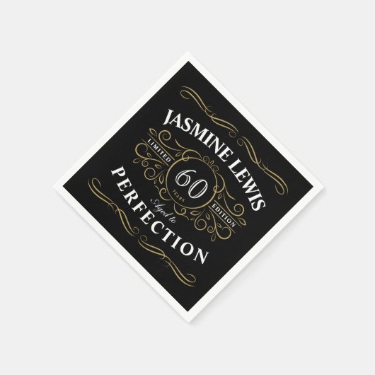 Black Gold  met perfecte verjaardag Servet (Hoek)