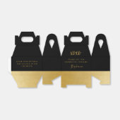 Black Gold Metallic Stripe XOXO Hartelijk dank Bedankdoosjes (Uitgevouwen)