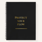 Black & Gold Minimalist Focus Journal Notitieboek (Voorkant)