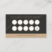 Black & Gold Minimalist Loyalty Kaart (Achterkant)