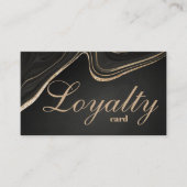 Black & Gold Minimalist Loyalty Kaart (Voorkant)