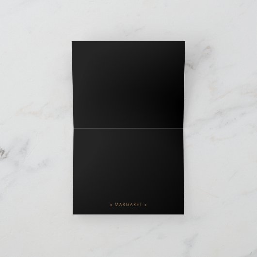 Black Gold Minimalist - Persoonlijk bedankt - Kaar (Binnen)