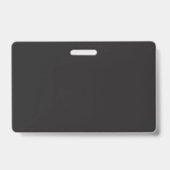 Black & Gold Minimalist Plain Modern Own Name Badge (Achterkant)