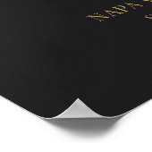 Black Gold Minimalist Wedding Welcome Sign Poster (Hoek)