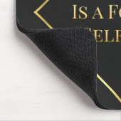 Black & Gold Minimalistisch Kantoor  Muismat (Hoek)