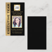 Black Gold Modern Custom Visitekaartje (Voorkant / Achterkant)