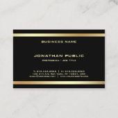 Black Gold Modern Elegant Professional Sjabloon Visitekaartje (Achterkant)