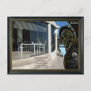 Black Gold Modern Geometric Abstract Briefkaart