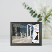 Black Gold Modern Geometric Abstract Briefkaart (Staand voorkant)