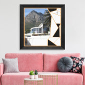 Black Gold Modern Geometric Abstract Canvas Afdruk (Insitu (Woonkamer))