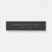 Black Gold Modern legant Professional Classy Deurbordje (Voorkant)