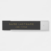 Black Gold Modern legant Professional Classy Deurbordje (Voorkant)