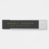 Black Gold Modern legant Professional Classy Deurbordje (Voorkant)