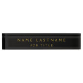 Black Gold Modern legant Professional Classy Naambordje (Voorkant)