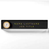 Black Gold Modern legant Professional Classy Naambordje (Voorkant)