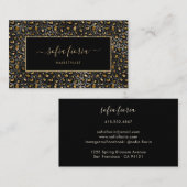 Black Gold Modern Luxury Haarstylist Visitekaartje (Voorkant / Achterkant)