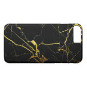 Black Gold Modern Marble Pattern Barely Case-Mate iPhone Case (Achterkant (Horizontaal))