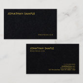 Black Gold Modern Minimalist Elegant Sjabloon Visitekaartje (Voorkant / Achterkant)