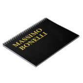 Black Gold Modern Minimalist Elegant Your Name Notitieboek (Linkerzijde)
