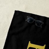 Black Gold Modern Minimalist Elegant Your Name Strandlaken (In situ)