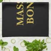 Black Gold Modern Minimalist Elegant Your Name Theedoek (Gevouwen)