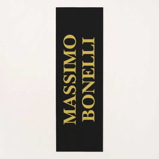 Black Gold Modern Minimalist Elegant Your Name Yogamat (Voorkant)