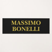 Black Gold Modern Minimalist Elegant Your Name Yogamat (Voorkant (horizontaal))