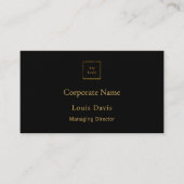 Black gold modern minimialst premium logo visitekaartje (Voorkant)