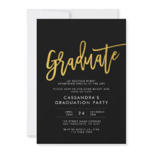 Black Gold Modern Script Afstuderen