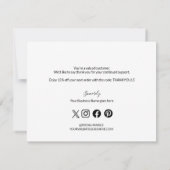Black Gold Modern Small Business Discount aanbiedi Bedankkaart (Achterkant)