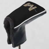 Black Gold Monogram Golfheadcover (3/4 voorkant)