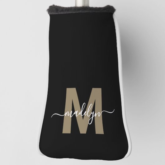 Black Gold Monogram Golfheadcover (Draai 90)