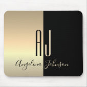 Black Gold Monogram Muismat (Voorkant)