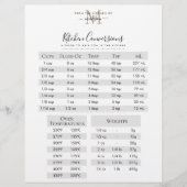Black Gold Monogram Recipe Kitchen Conversies (Voorkant)