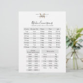 Black Gold Monogram Recipe Kitchen Conversies (Staand voorkant)