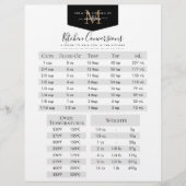 Black Gold Monogram Recipe Kitchen Conversies (Voorkant)