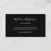 Black Gold Monogram Script Signature Haar Stylist Visitekaartje (Achterkant)